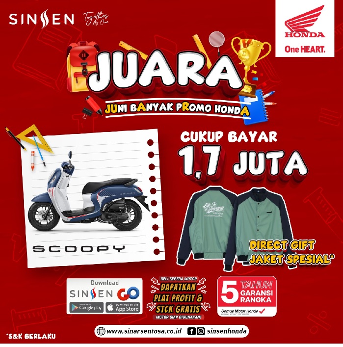 Kejar JUARA, Juni Banyak Promo Honda