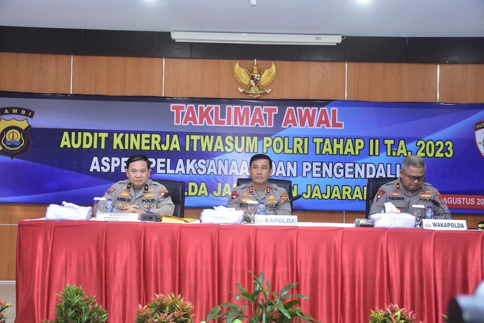 Kapolda Jambi Pimpin Acara Taklimat Awal Audit Kinerja Itwasum Polri Tahap II 2023