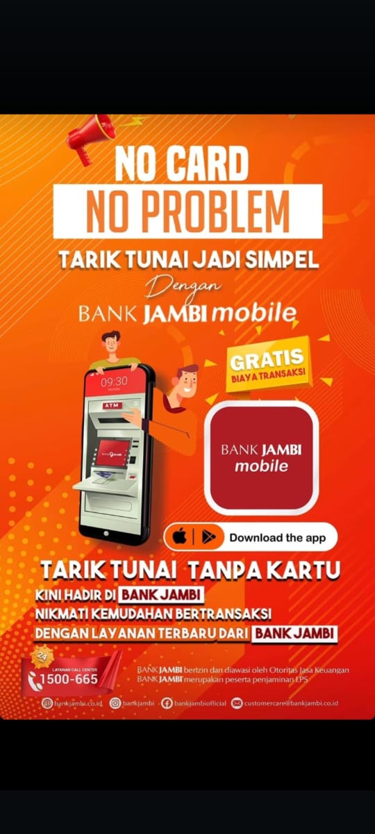 Tarik Tunai Tanpa Kartu Hadir di Bank Jambi