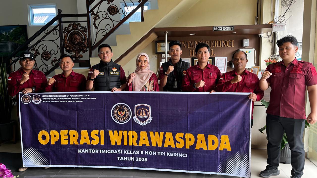 Imigrasi Kerinci Gelar Operasi Wira Waspada 2025, Pengawasan Orang Asing Secara Serentak di Seluruh Indonesia