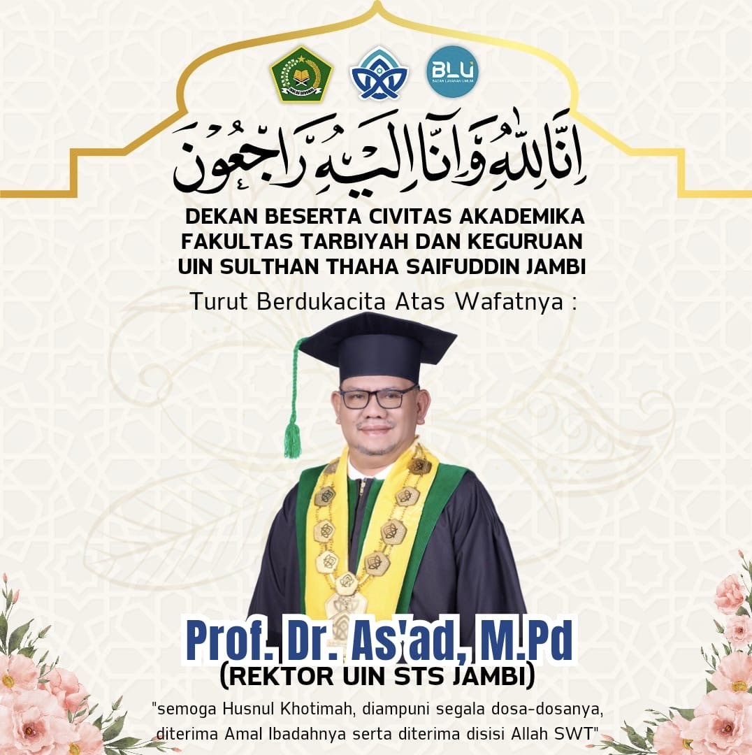 Provinsi Jambi Berduka, Rektor UIN STS Jambi Prof Asad Isma Wafat, Berikut Profil Singkatnya