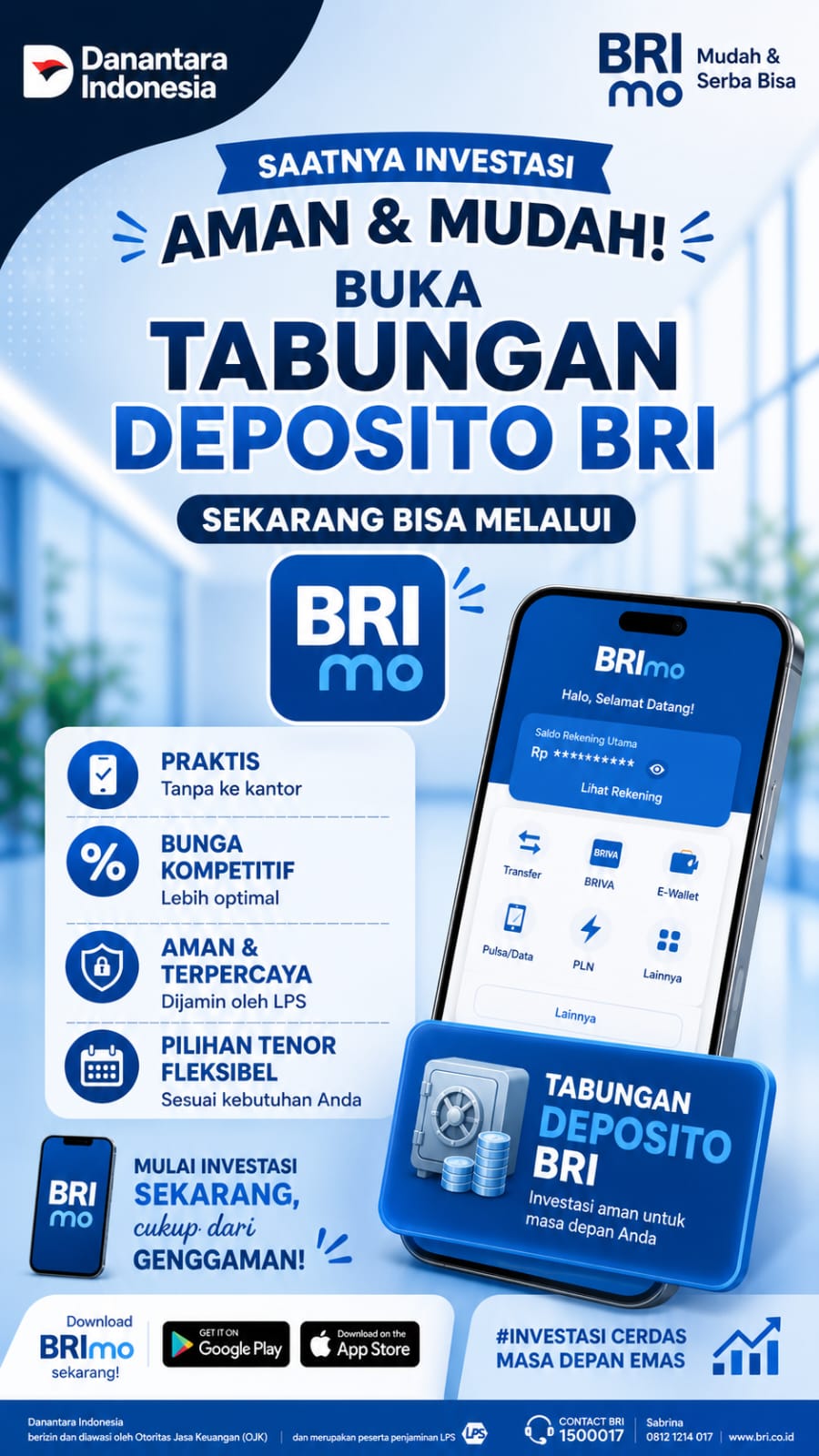 Praktis, Buka Tabungan Deposito BRI Kualatungkal sekarang tanpa ribet