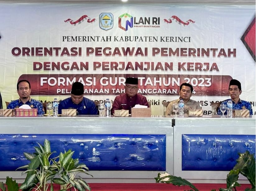 Sekda Kerinci Zainal Efendi Membuka Orientasi PPPK Formasi Guru Tahun 2023