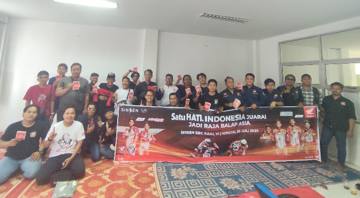 Satu Hati Indonesia Juara, Sinsen Ajak Puluhan Bikers Honda Nonton Bareng ARRC 2024