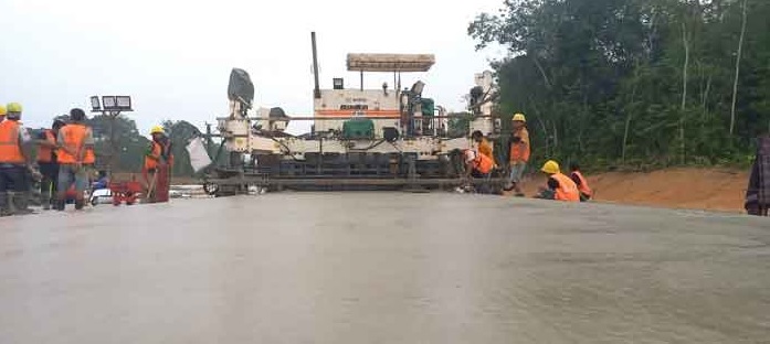 Progres Jalan Tol Pertama di Jambi Semakin Kelihatan,  2 KM Jalan Tol Tempino-Bayung Lencir Sudah Dirigid