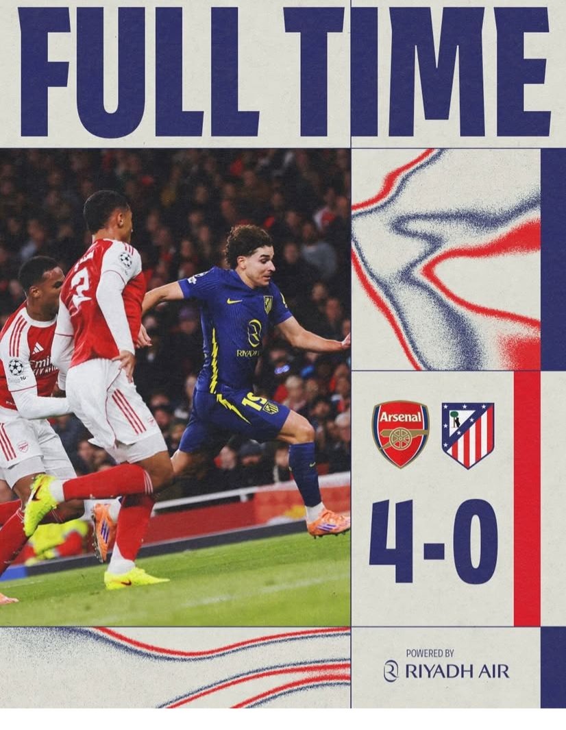 Main di Kandang, Arsenal Bungkam Atletico Madrid 4-0