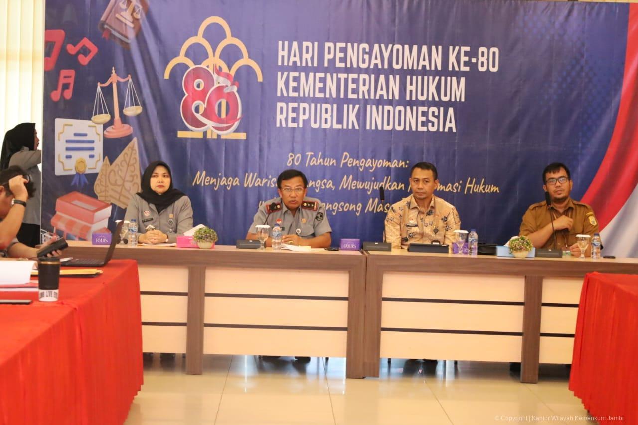 Kanwil Kemenkum Jambi Harmonisasikan Tiga Rancangan Regulasi Tanjabtim Fokus Peraturan Sekolah, CSR, Investasi