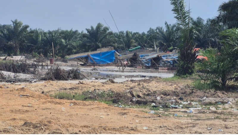 Tanpa Penindakan, PETI Dekat Embung Bandara Bungo Bebas Beroperasi 