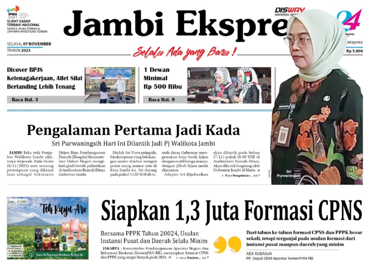 Baca Koran Jambi Ekspres Edisi Selasa 07 November 2023