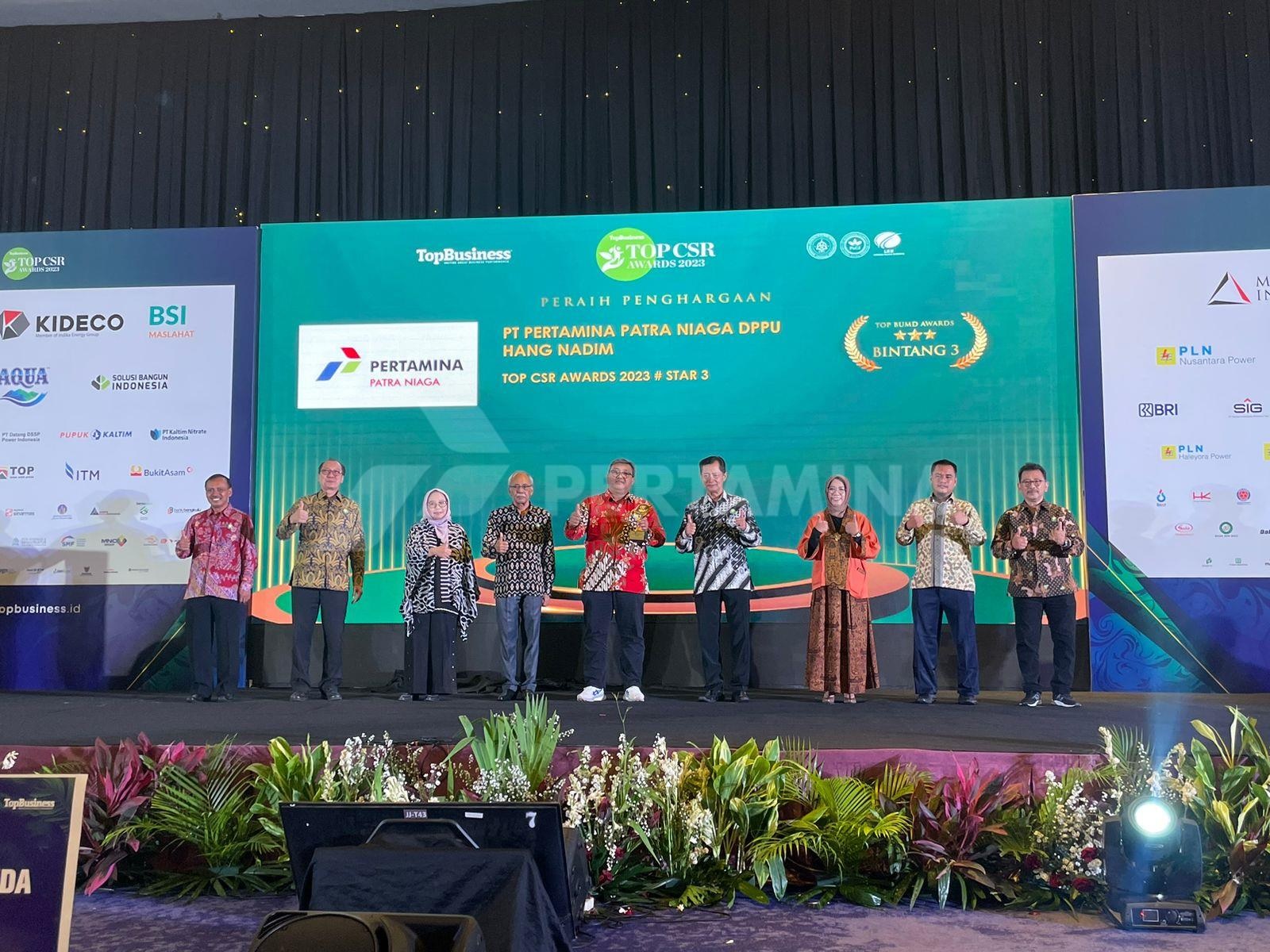 Pertamina DPPU Hang Nadim Raih TOP CSR Awards 2023