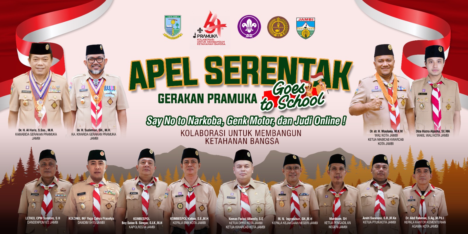 344 Sekolah di Kota Jambi Gelar Apel Pramuka Serentak, Tekankan Bahaya Narkoba dan Judi Online