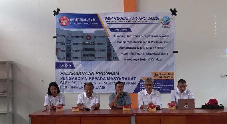Prodi Administrasi Pendidikan FKIP UNJA Laksanakan Pengabdian Kepada Masyarakat di SMKN 9 Muaro Jambi
