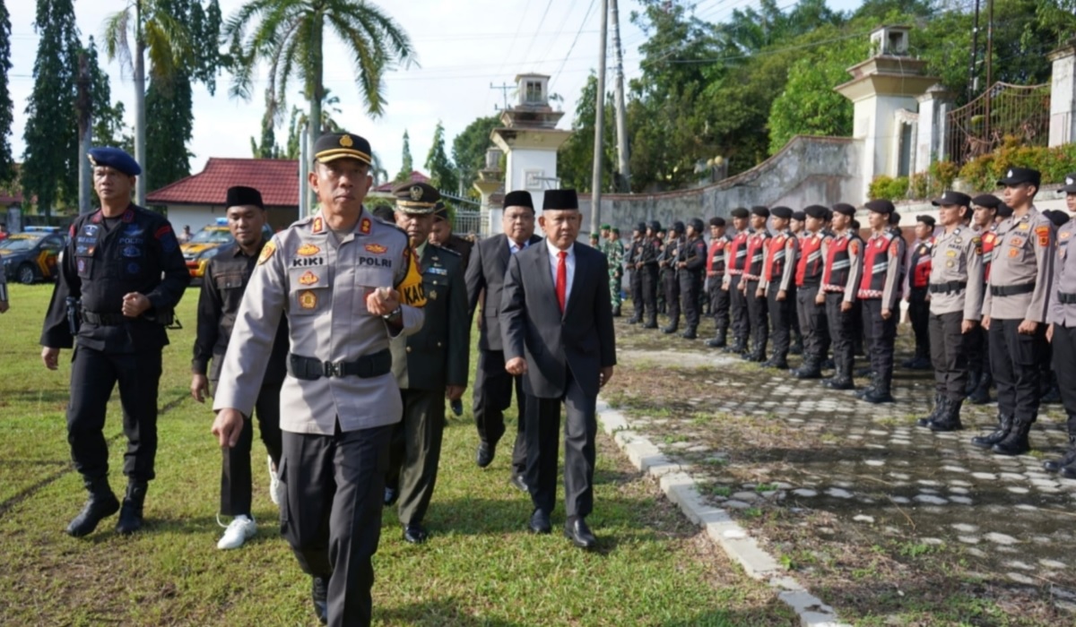 Pastikan Nataru Aman, Pemkab dan Polres Merangin Gelar Apel Pasukan Operasi Lilin 2025