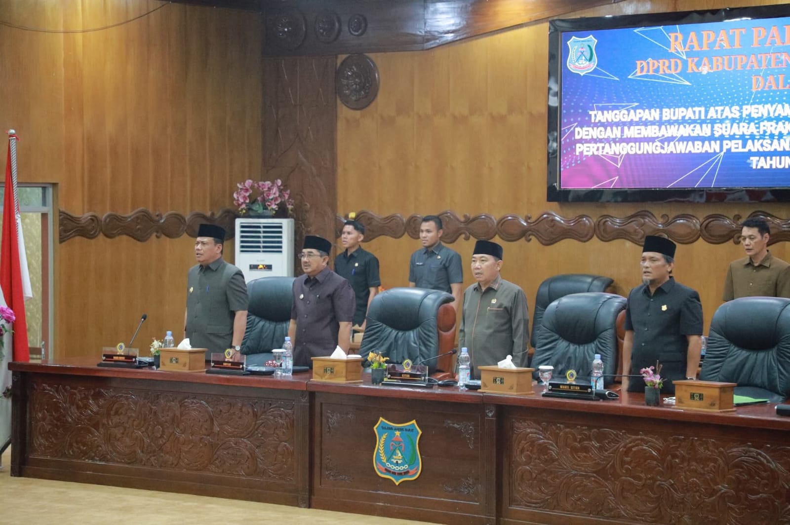 Bupati Anwar Sampaikan Tanggapan Pemandangan Umum Fraksi-Fraksi atas Ranperda Pertanggungjawaban APBD 2024