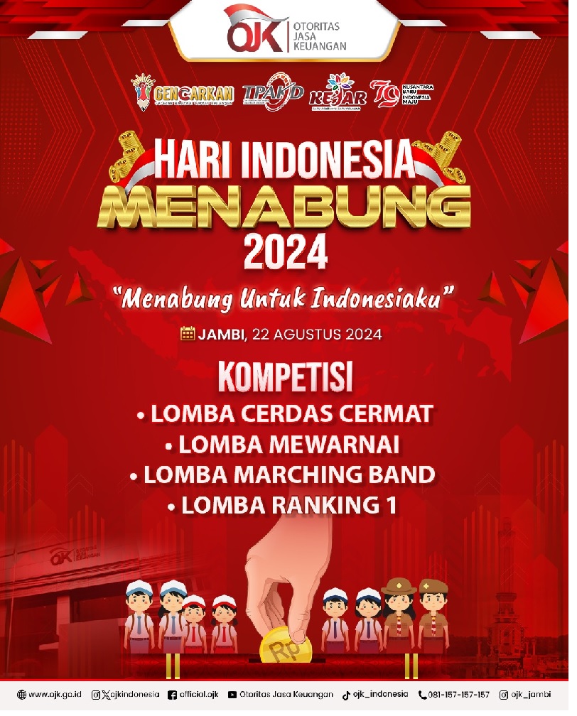 Catat, Ini Lomba-lomba yang bakal diadakan OJK Provinsi Jambi dalam Hari Indonesia Menabung