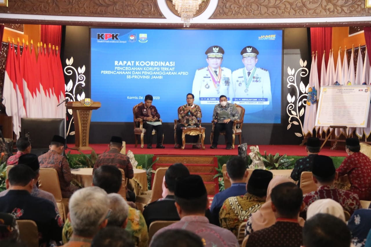 Rakor Bersama KPK, Abdullah Sani: Jambi Siap Bersinergi Atasi Korupsi