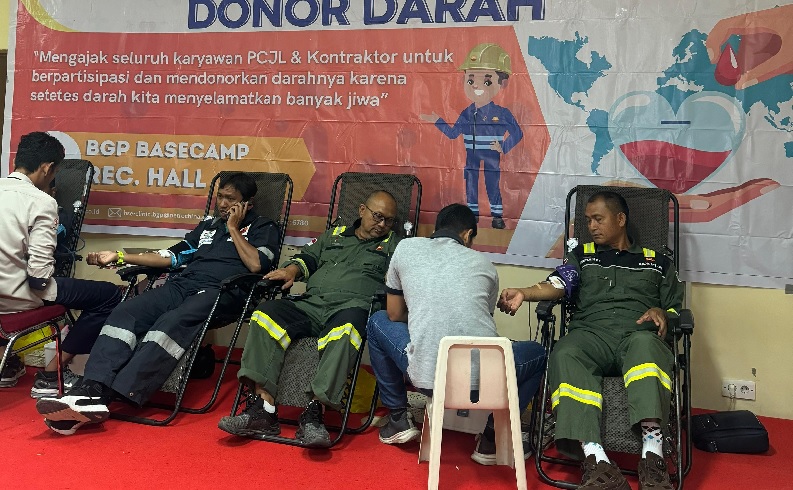 SKK Migas PetroChina Kembali Gelar Aksi Donor Darah di BaseCamp Geragai dan BaseCamp Betara