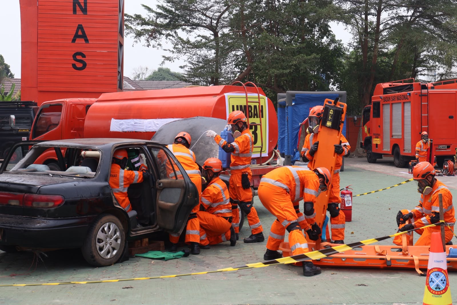 Basarnas Jambi Gandeng Brimob Gelar Workshop Evakuasi Terjebak dan Limbah B3