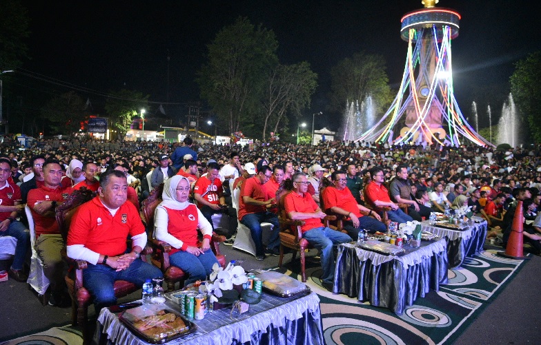 Nobar Timnas Bersama Pemkot Jambi Dipadati Ribuan Masyarakat