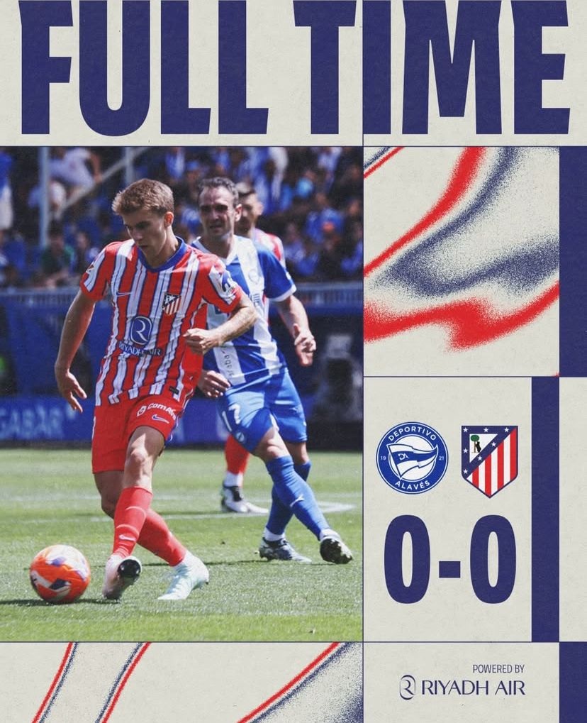 Atletico Madrid Bertahan di Peringkat Ketiga Usai Diimbangi Alaves