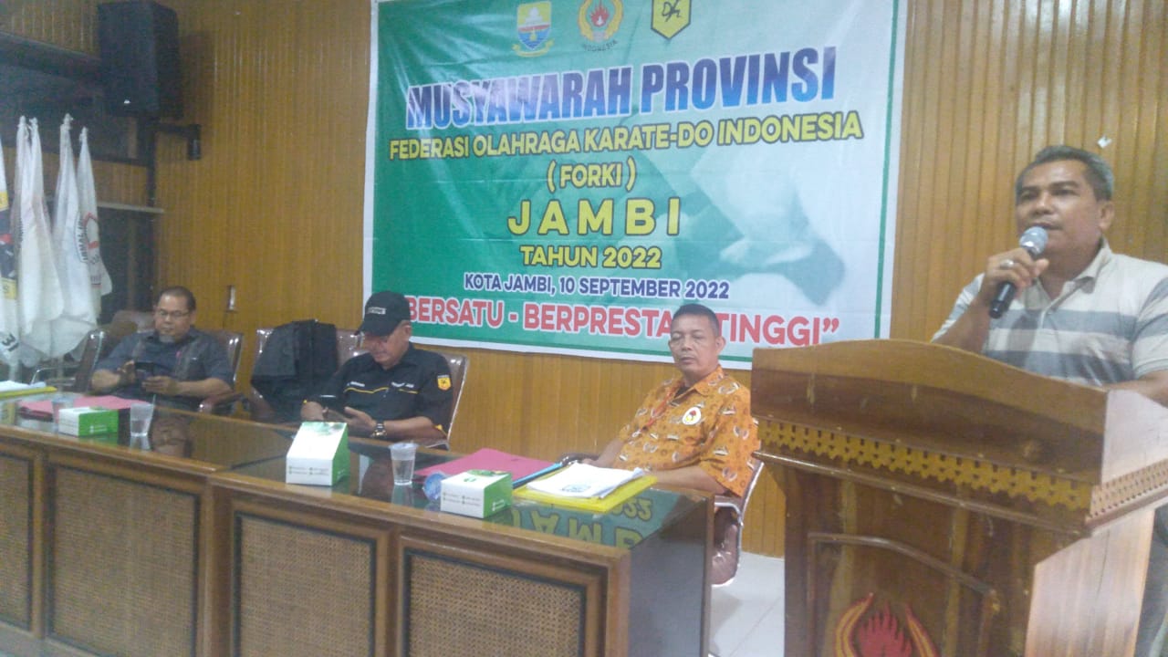 Rudianto Terpilih Sebagai Ketua Umum FORKI Provinsi Jambi Periode 2022 - 2026