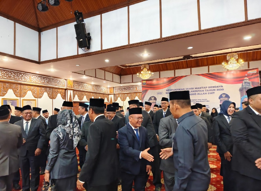 Berikut Daftar Pejabat 84 Eselon II, III dan IV Pemprov Jambi yang Dikukuhkan dan Dilantik 