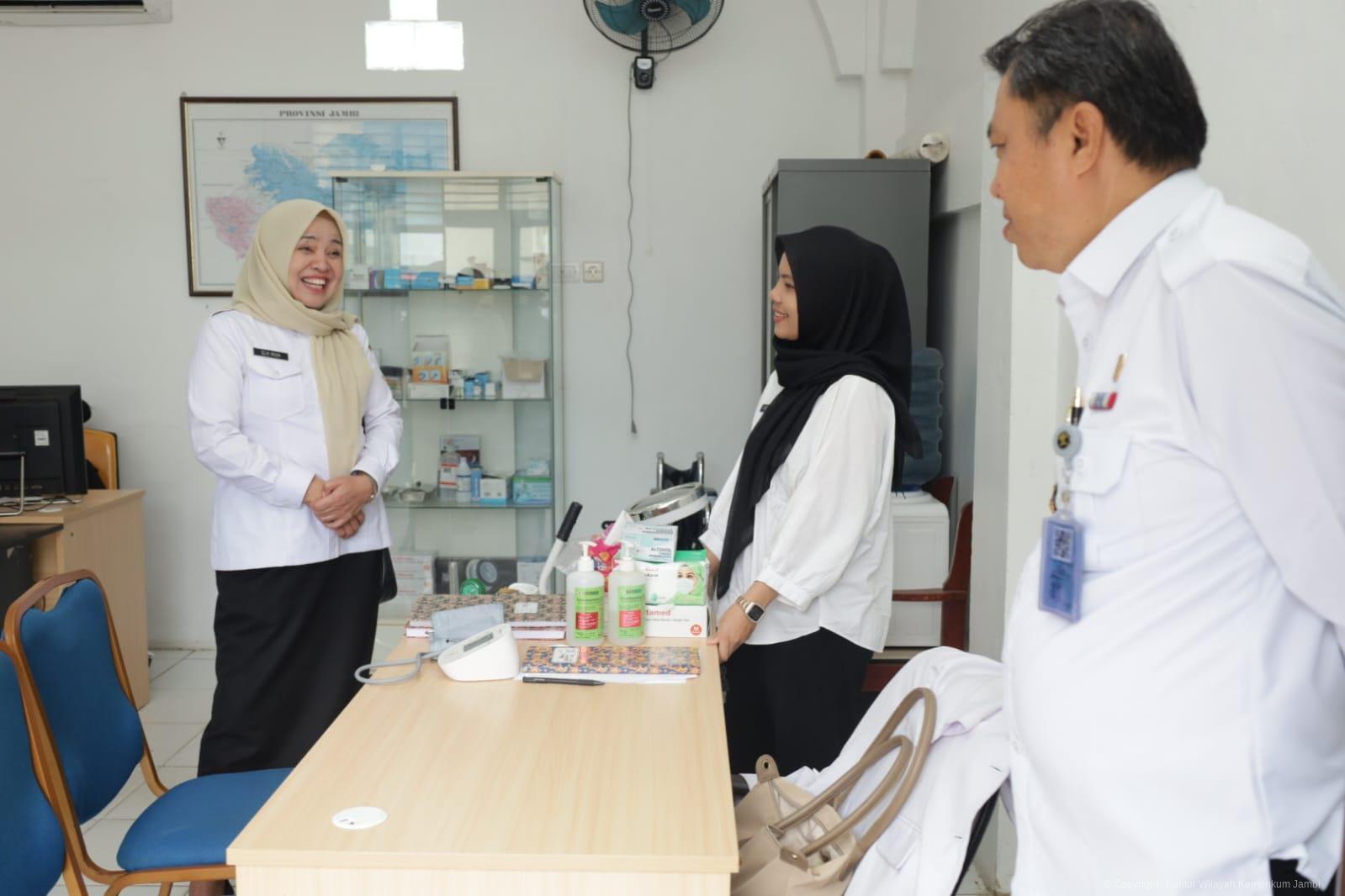 Menuju Klinik Pratama, Kanwil Kemenkum Jambi Jalani Survei dari Dinas Kesehatan