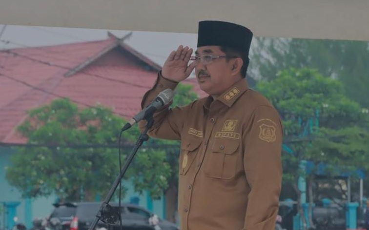 Bupati Tanjabbar Pimpin Silaturahmi dan Apel Gabungan Pasca Cuti Lebaran 