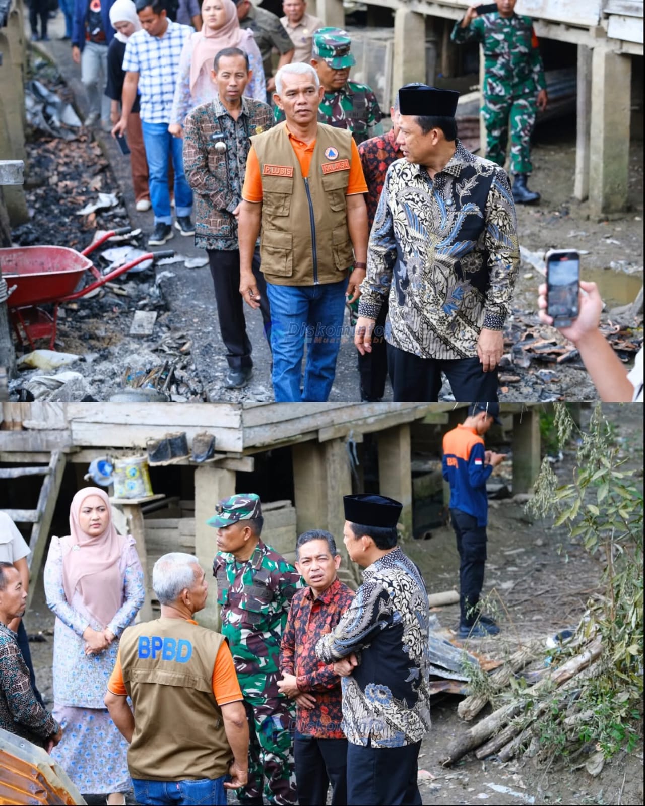 Bupati BBS Sambangi Korban Kebakaran di Kumpeh Ilir