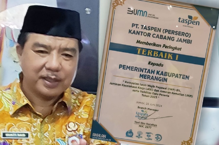 Merangin Raih Penghargaan Terbaik I dari Taspen