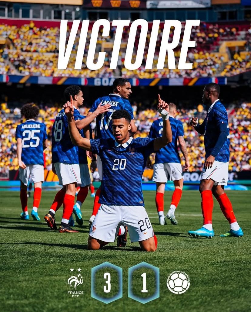 Prancis Hantam Kolombia 3-1, Gol Dicetak Desire Doue dan Marcus Thuram