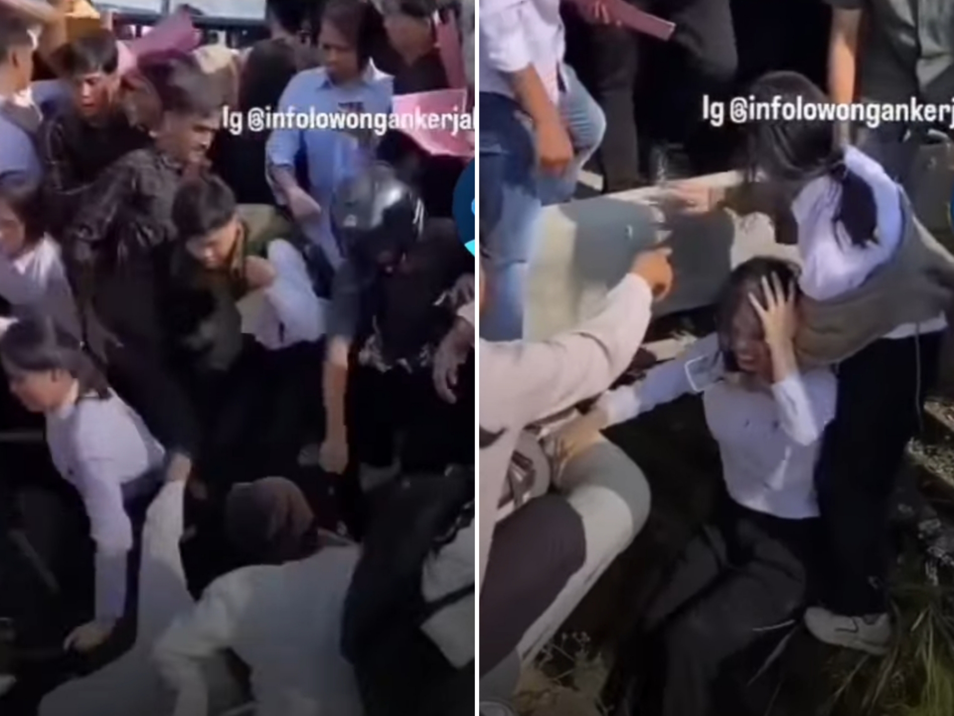 Viral Pencari Kerja Himpit-himpitan dan Jatuh Saat Mengantar Surat Lamaran