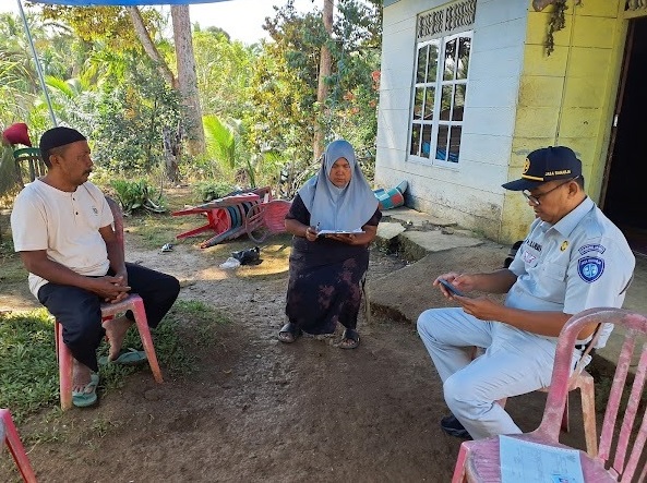 Jasa Raharja Jambi Memberikan Amanah Santunan Kepada Korban Laka Berdomisili di Desa Rantau Ikil-Bungo 