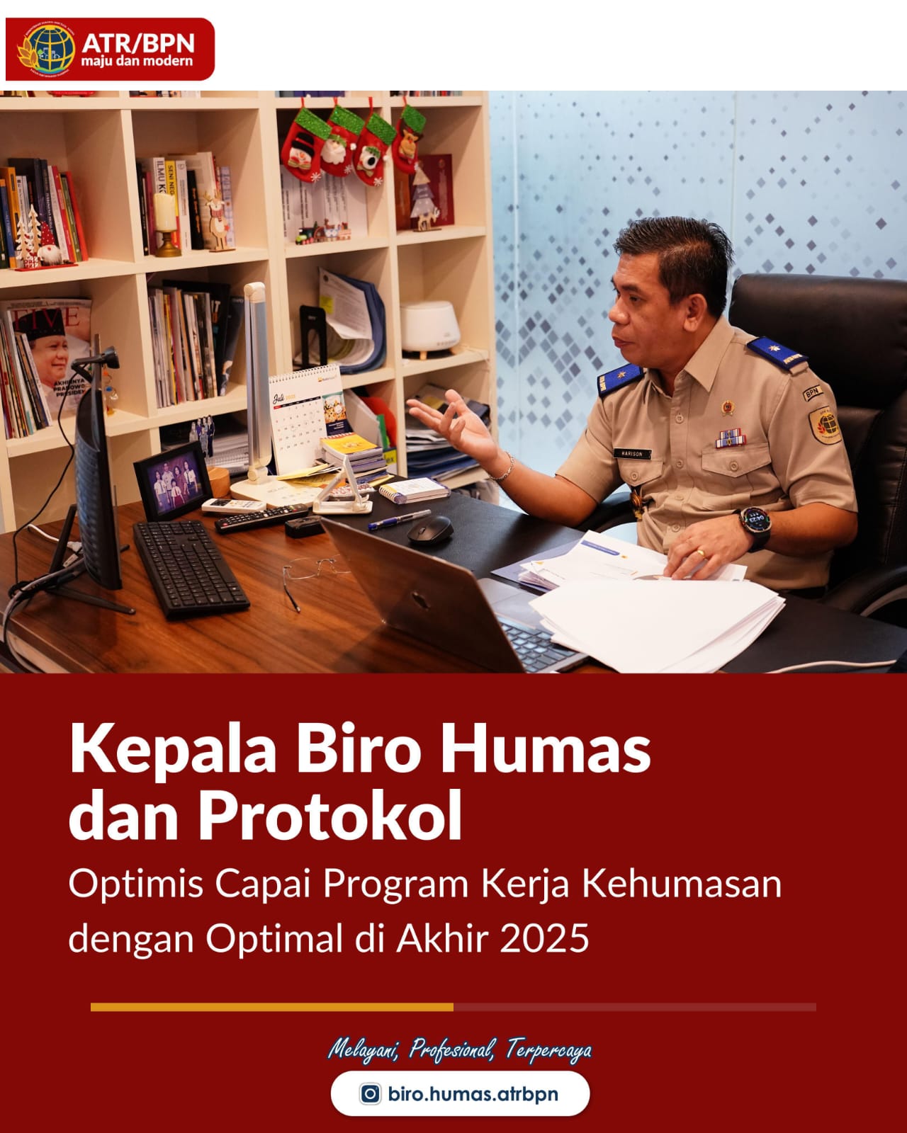 Kepala Biro Humas dan Protokol Optimis Capai Program Kerja Kehumasan dengan Optimal di Akhir 2025