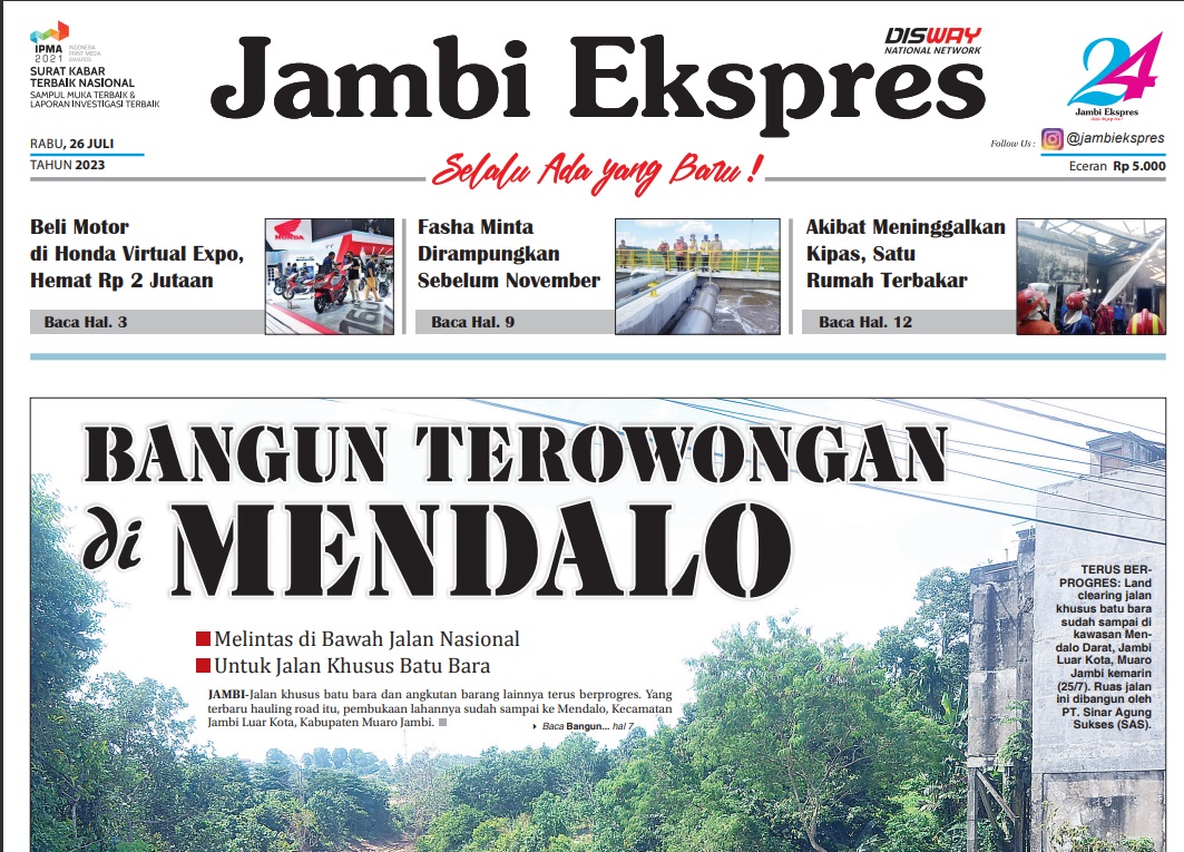 Baca Koran Jambi Ekspres Edisi 26 Juli 2023