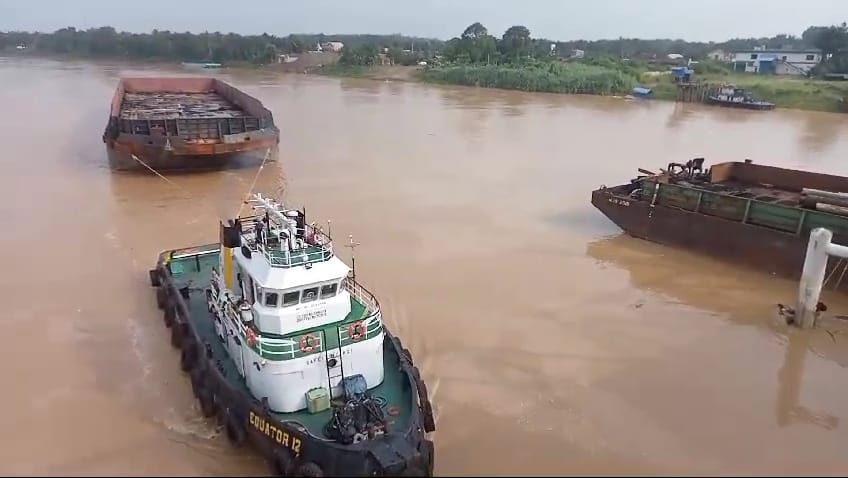 Pasca Insiden Tongkang Batu Bara Tabrak Jembatan Aur Duri I, Polisi Periksa Manajemen PT Putra Batanghari 