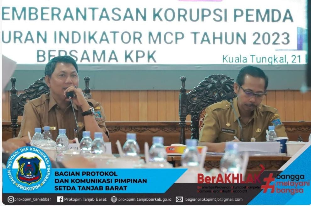 Wabup Tanjabbar Ikuti Rakor Pimpinan Kementerian/Lembaga Program Pemberantasan Korupsi Pemda