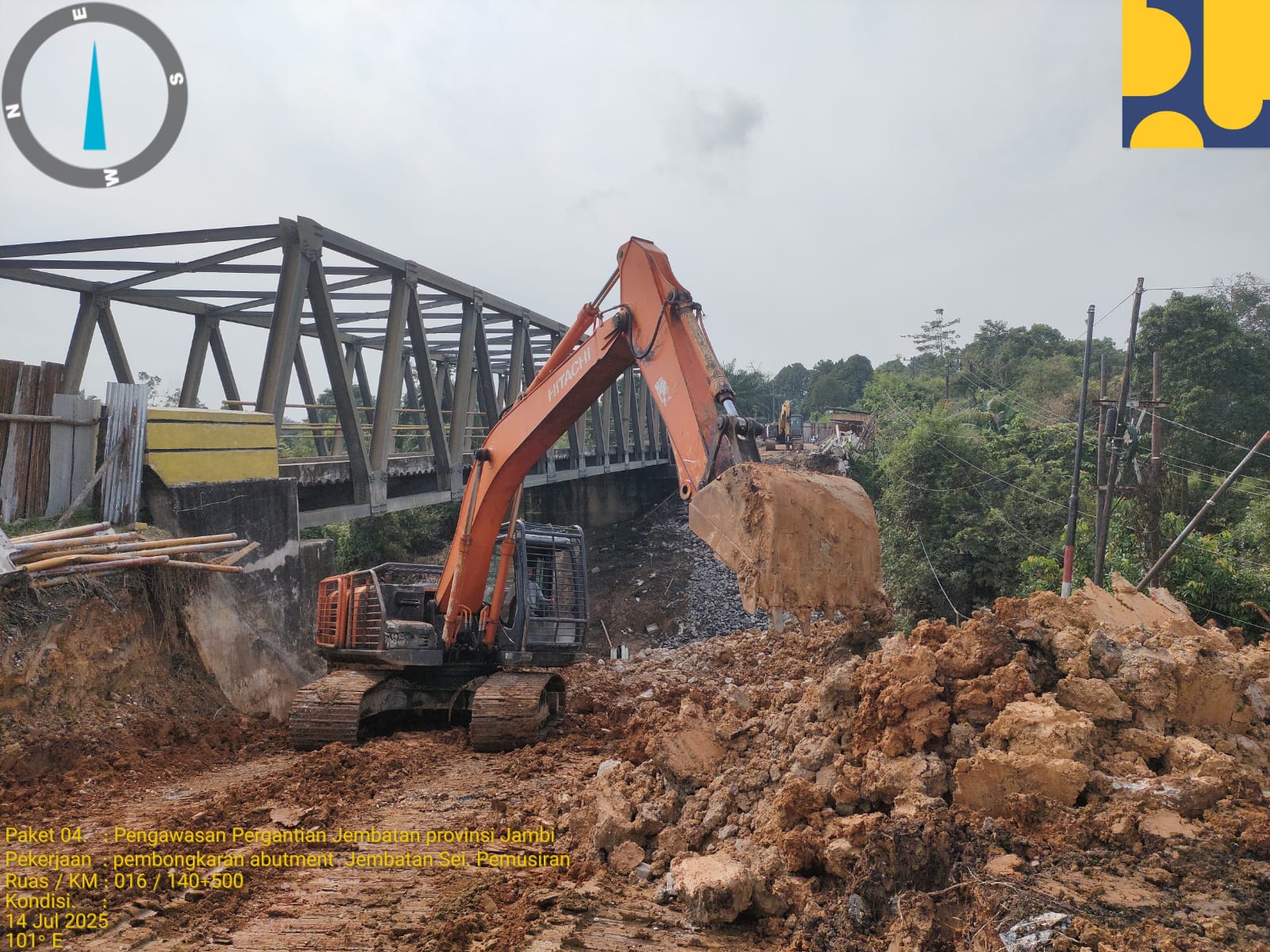 BPJN Jambi bersama PT. Sembilan Bintang Bestari Bangun Jembatan Baru di Sarolangun