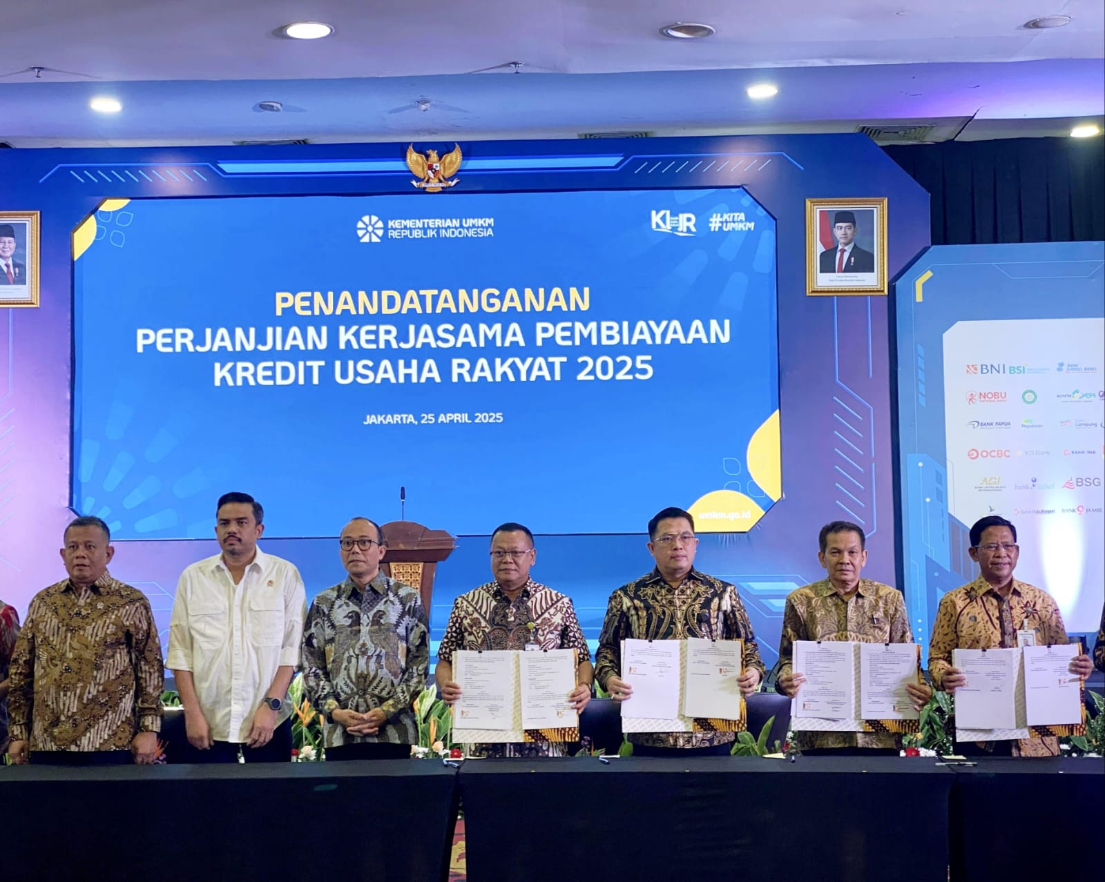 Bank Jambi dan 46 Lembaga Penyalur KUR PKS dengan Kementerian UMKM