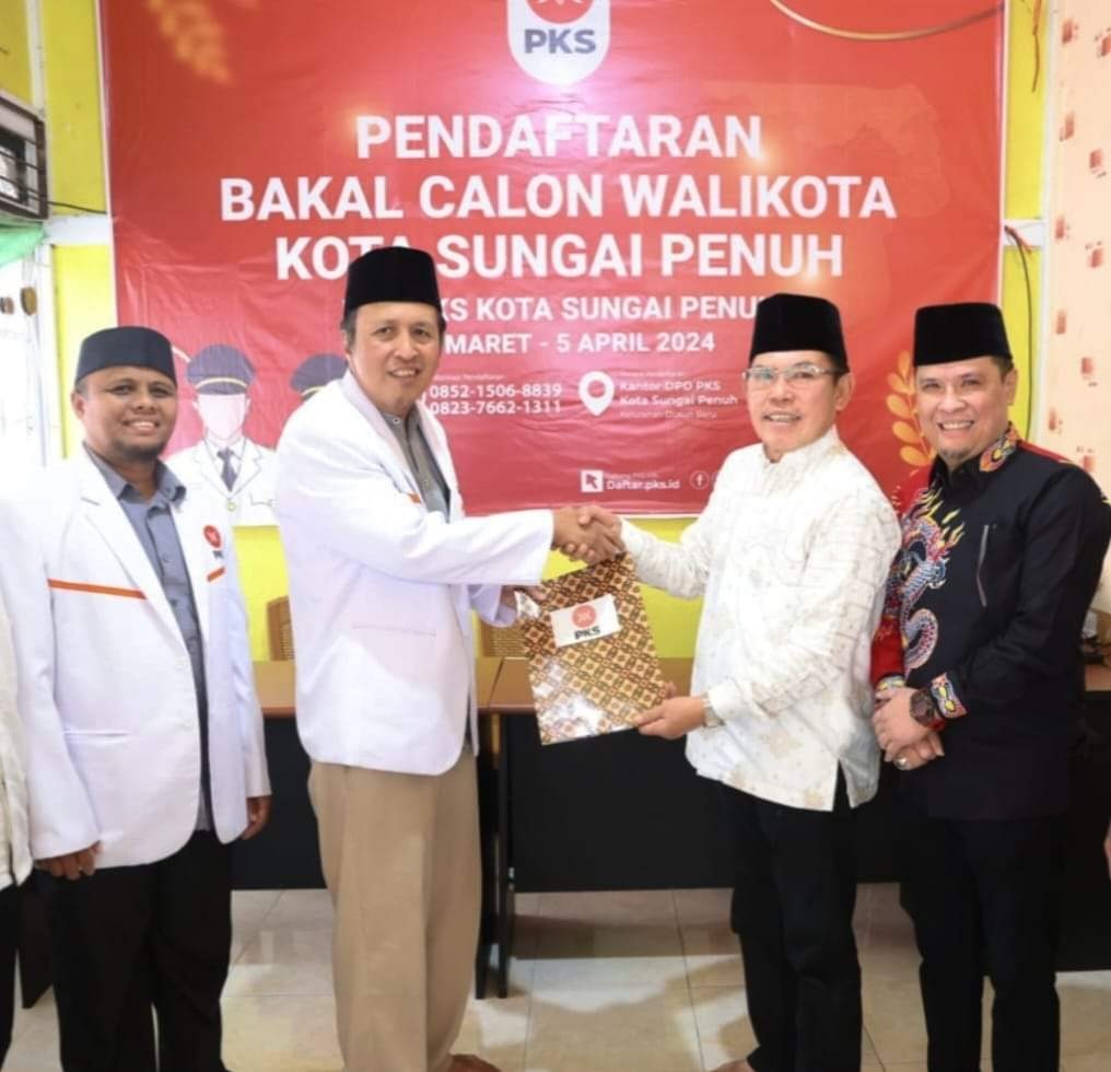 Ahmadi Zubir Daftar PKS untuk Maju Cawako Sungai Penuh