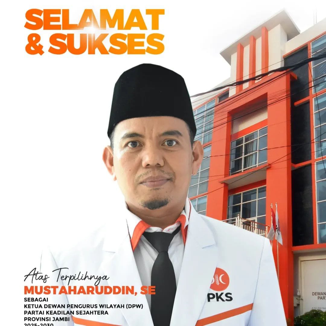 Mustaharudin Terpilih Jadi Nahkoda Baru DPW PKS Provinsi Jambi