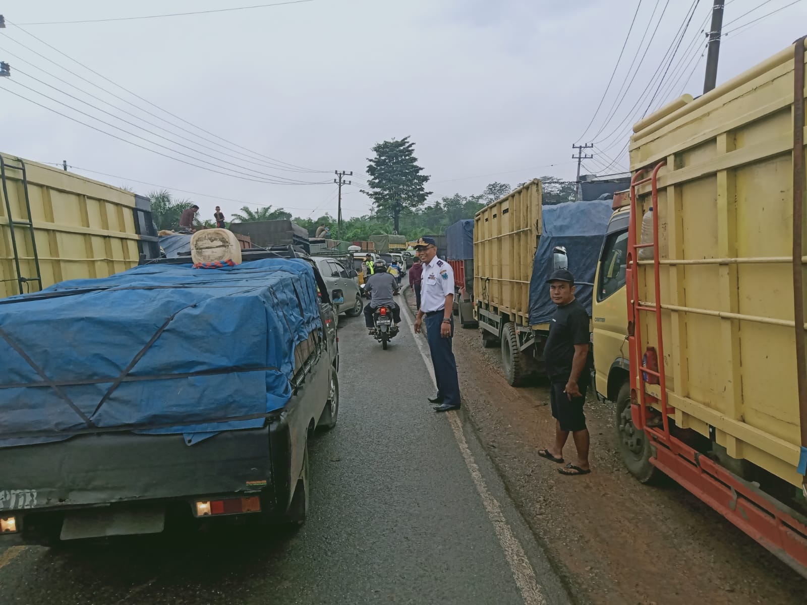  Macet Parah di Jalur Muara Bulian-Tembesi Viral di TikTok