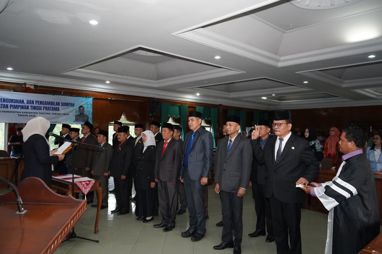 Perdana, 19 Pejabat Eselon II Tanjabtim Dilantik, Berikut Nama-Namanya