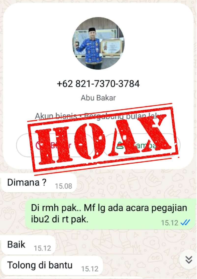 Hati-Hati, Penipuan WhatsApp Menggunakan Nama Pejabat Kota Jambi Kembali Marak