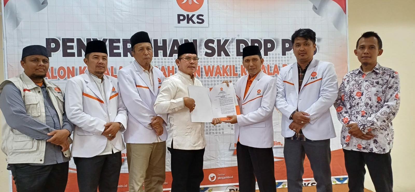 Pasangan Ahmadi Zubir-Ferry Satria Terima Rekomendasi PKS