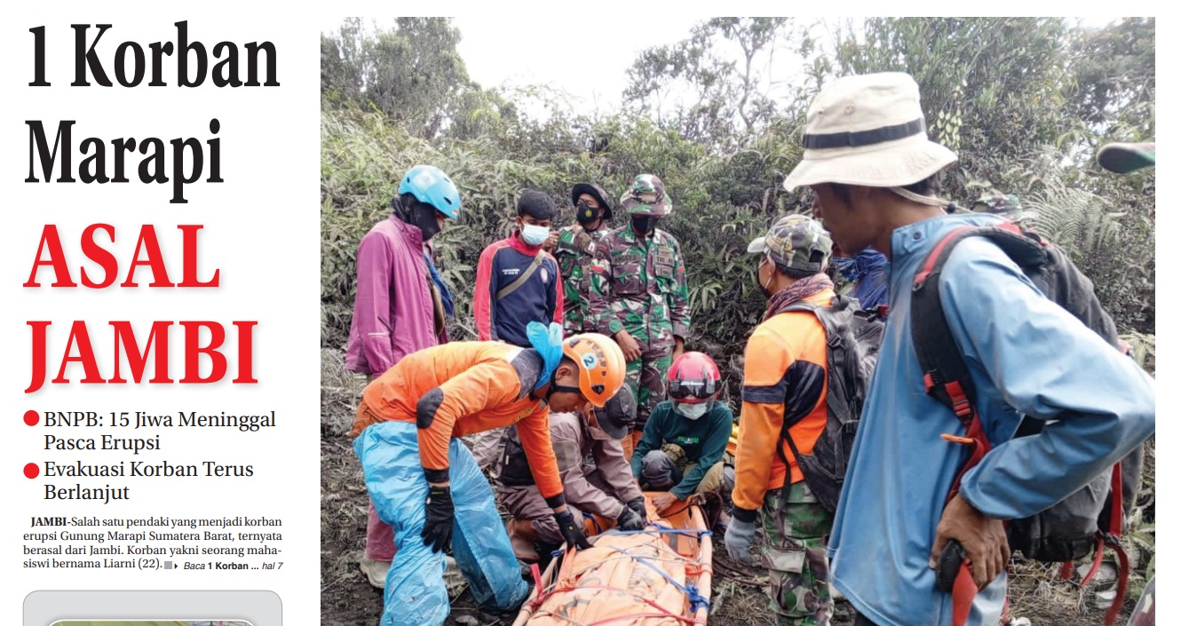 Ada Warga Jambi Jadi Korban Erupsi Gunung Marapi, Baca Koran Jambi Ekspres Edisi Kamis 7 Desember 2023