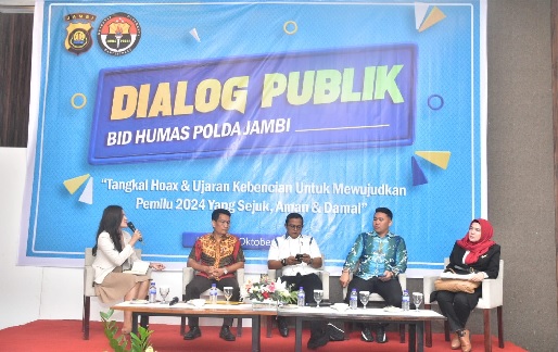 Sambut Pemilu 2024, Bidhumas Polda Jambi Gelar Dialog Publik Bersama Mahasiswa