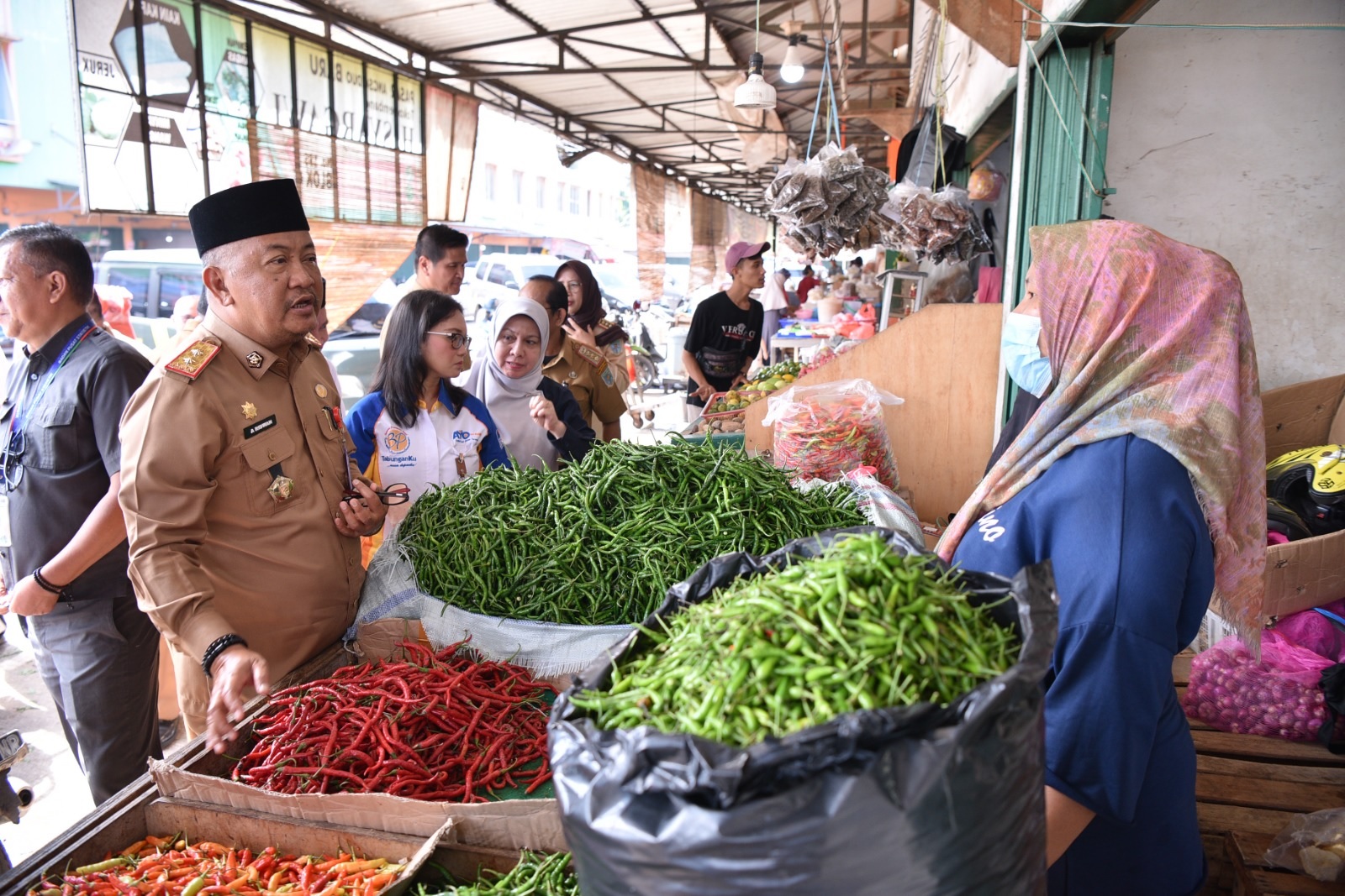 Sekda A Ridwan Pimpin Sidak Pasar,  Awasi Lonjakan Harga Sembako