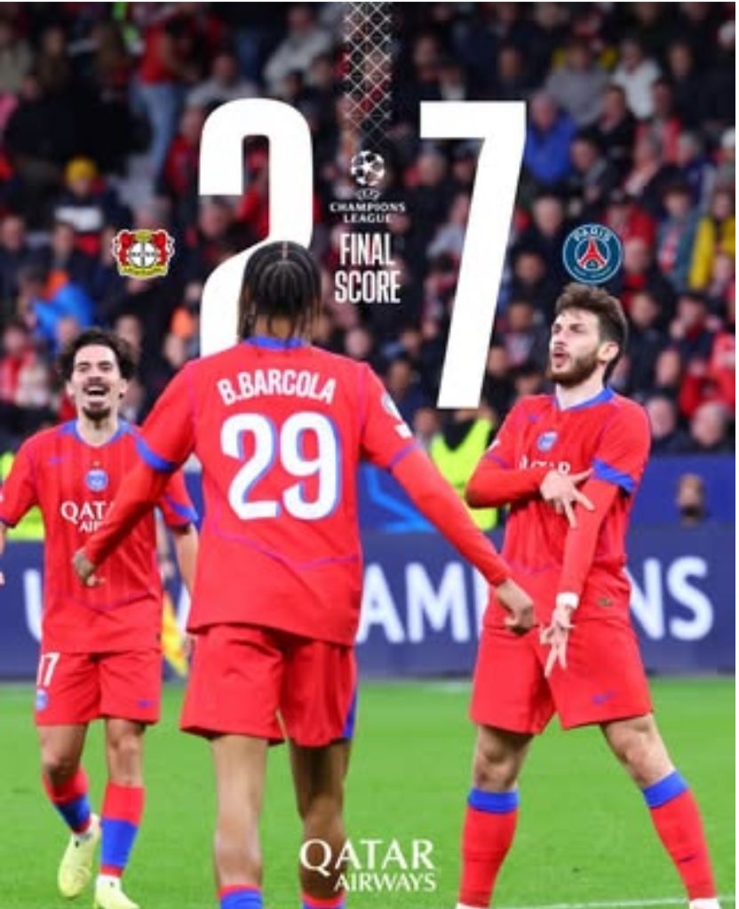 PSG Menggila! Hajar Bayer Leverkusen 7-2 di BayArena