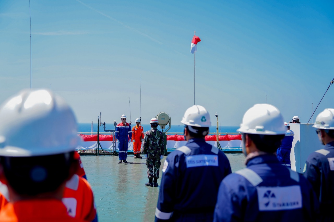 Upacara HUT RI Ke-78 di Kapal FSO Pertamina Abherka, Gelorakan Semangat Jaga Ketahanan Energi Nasional